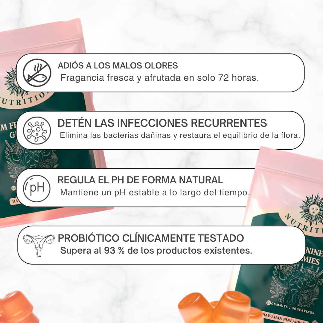 Vitaminas en gomitas para el equilibrio íntimo